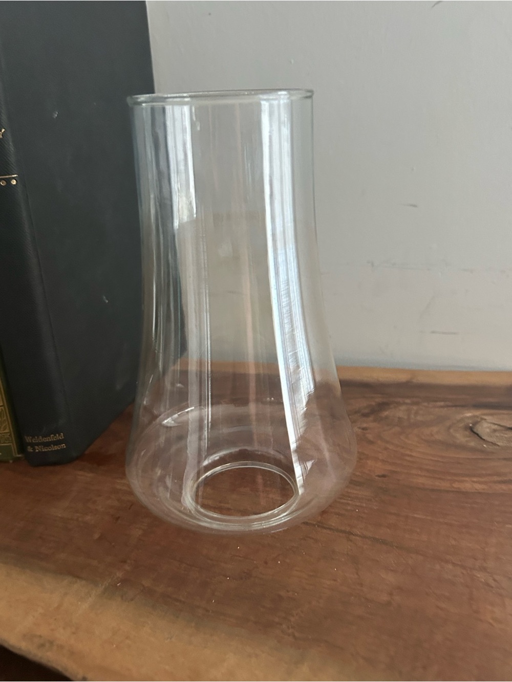 Vtg Clear replacement Glass Oil Lamp Chimney Shade 6 3/4” Tall